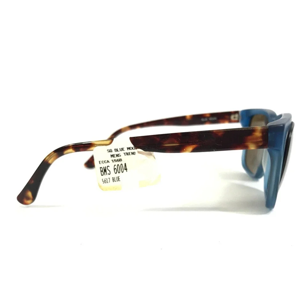 Blue Moon Sunglasses BMS6004 BL Blue Tortoise Brown Square Frame w/ Brown Lenses